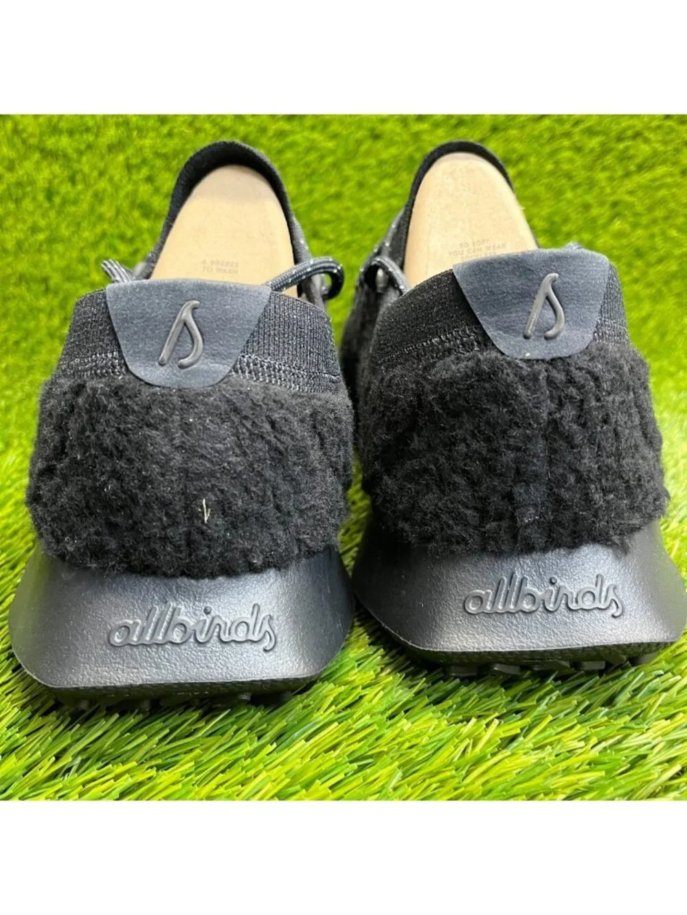 Allbirds Wool Dasher 2 Fluff Mens Size 13 Black Athletic Running Shoes Sneakers